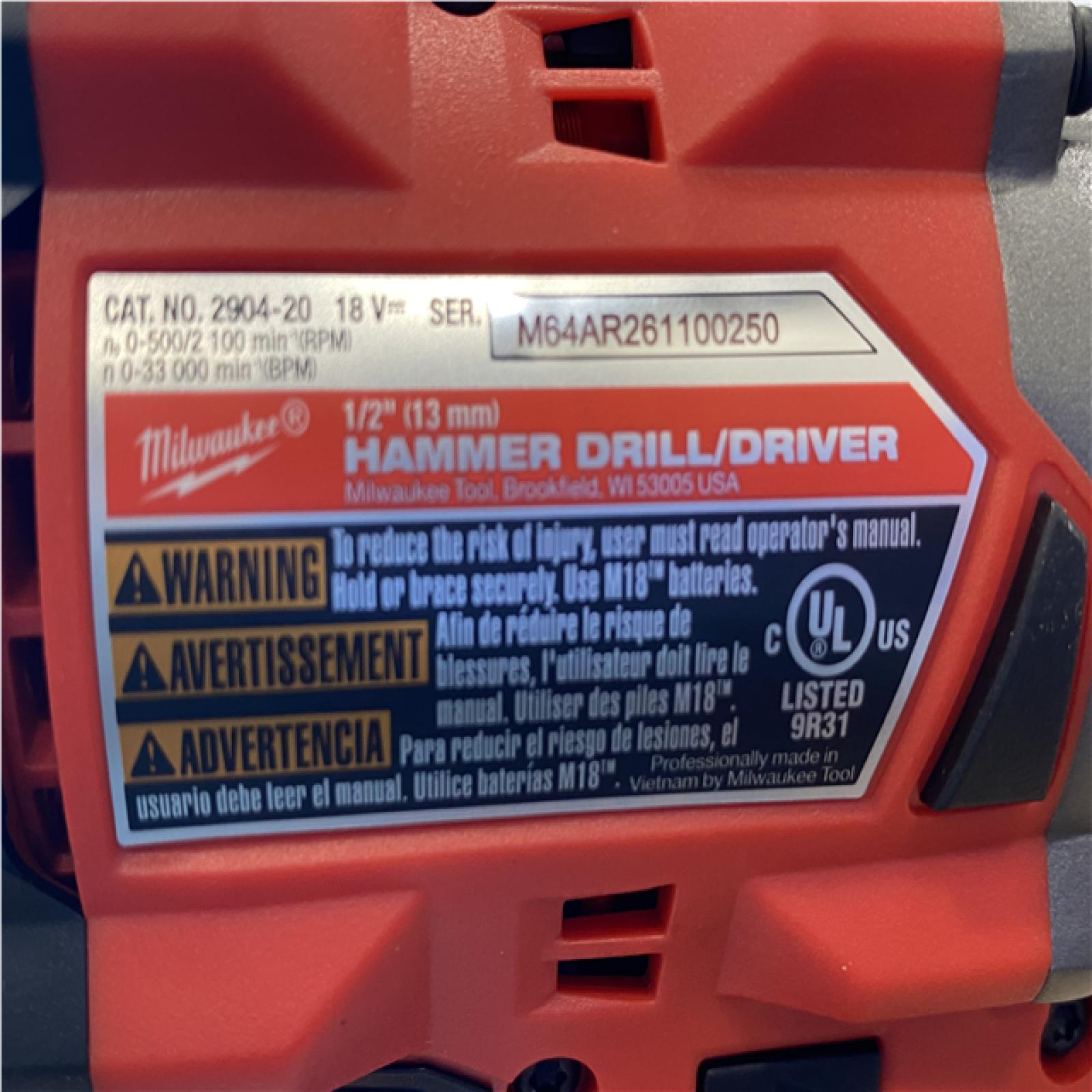 AS-IS Milwaukee FUEL 18V Lithium-Ion Brushless Cordless Hammer Drill and Impact Driver Combo Kit