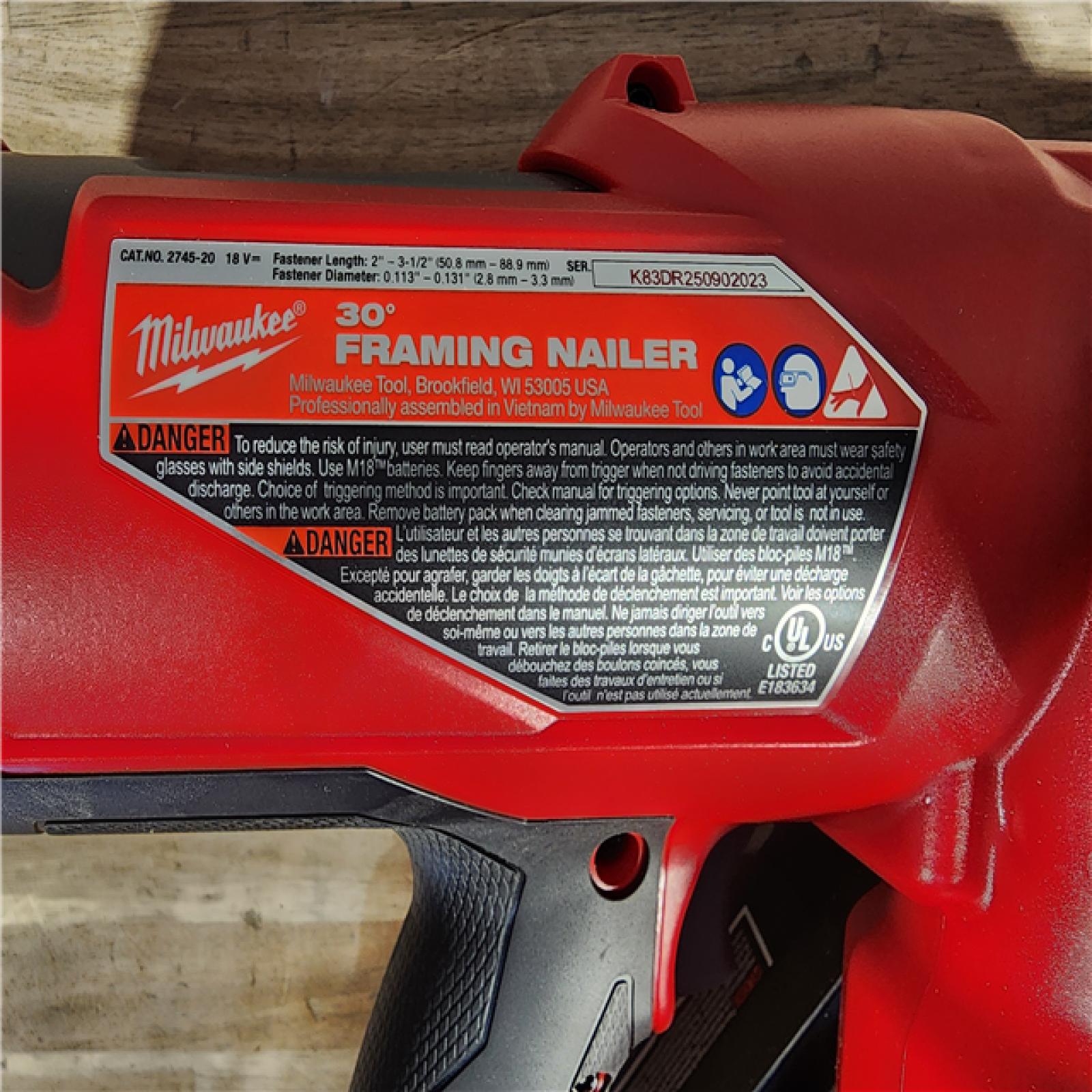 HOUSTON LOCATION - AS-IS (APPEARS LIKE NEW) M18 FUEL 3-1/2 in. 18-Volt 30-Degree Lithium-Ion Brushless Cordless Framing Nailer (Tool-Only)