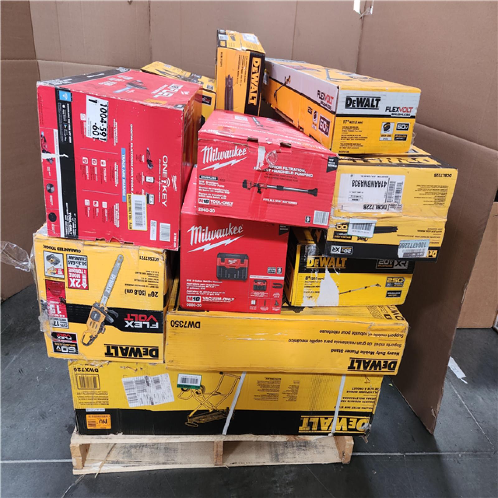 California NEW DeWalt, Milwaukee, Black & Decker Tool Pallet