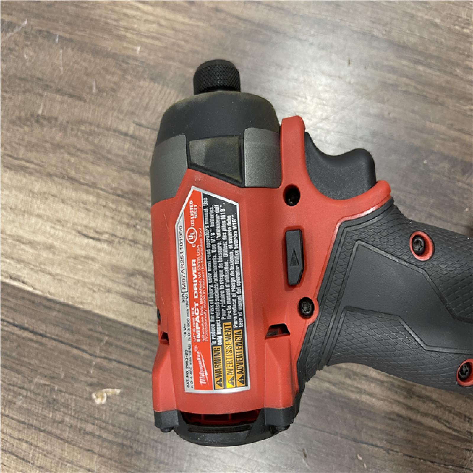 AS-IS Milwaukee FUEL 18V Lithium-Ion Brushless Cordless 1/4 in. Hex Impact Driver (Tool-Only)