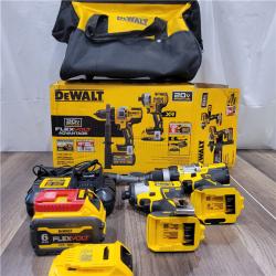 AS-IS DEWALT 20V MAX Cordless Brushless Hammer Drill/Driver 2 Tool Combo Kit with FLEXVOLT ADVANTAGE