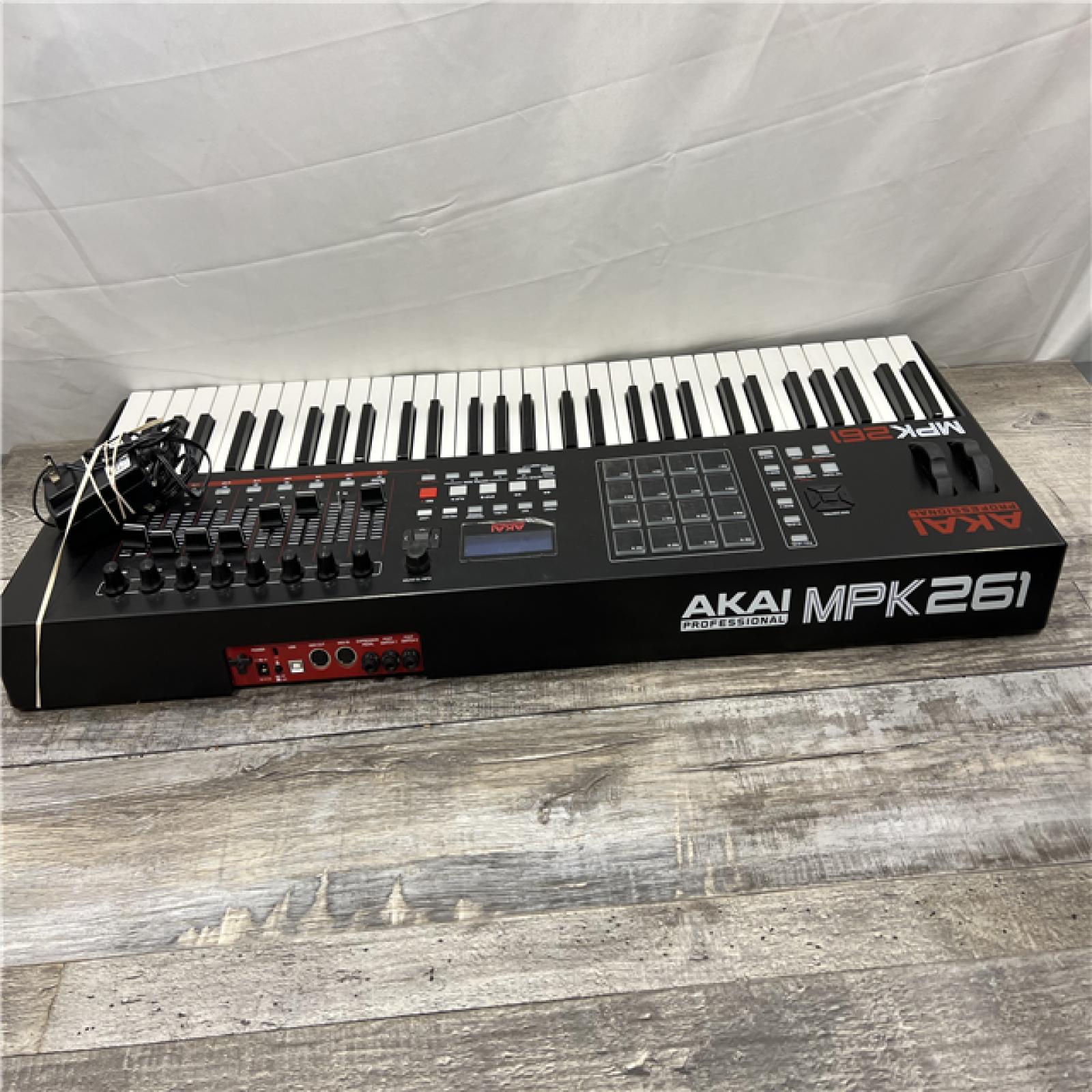 AS-IS AKAI Professional MPK261 - USB MIDI Keyboard Controller with 61 Semi Weighted Keys, Assignable MPC Controls, 16 Pads and Q-Links, Plug and Play , Black
