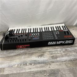 AS-IS AKAI Professional MPK261 - USB MIDI Keyboard Controller with 61 Semi Weighted Keys, Assignable MPC Controls, 16 Pads and Q-Links, Plug and Play , Black