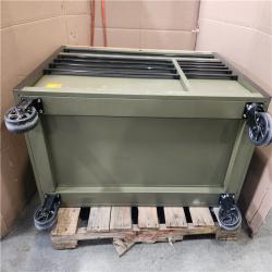 Phoenix AS-IS Husky Limited Edition 52 in. x 24.5 in. D 10-Drawer Army Green Mobile Workbench with Solid Wood Top