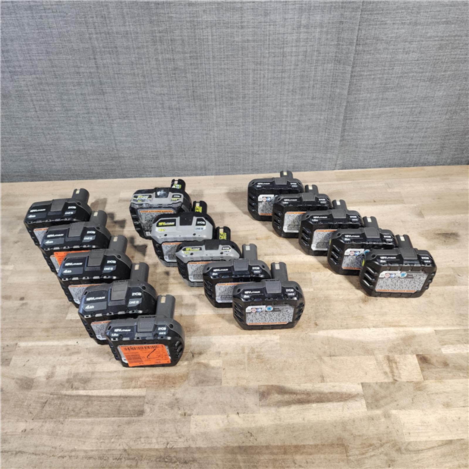 HOUSTON LOCATION - AS-IS RYOBI BATTERY PACK QTY - 15
