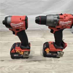 AS-IS MILWAUKEE FUEL 18V Lithium-Ion Brushless Cordless Hammer Drill and Impact Driver Combo Kit (2-Tool) with 2 Batteries