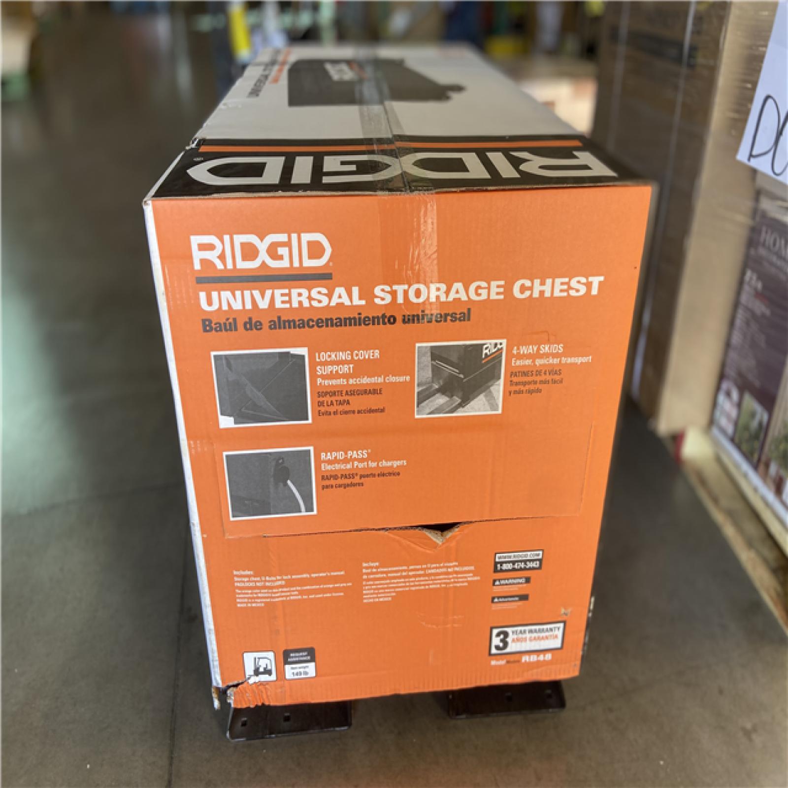 DALLAS LOCATION - RIDGID 48 in. W x 24 in. D x 28.5 in. H Universal Storage Chest