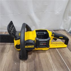 AS-IS DEWALT FLEXVOLT 60V MAX 16in. Brushless Cordless Battery Powered Chainsaw Kit with (1) FLEXVOLT 2 Ah Battery & Charger