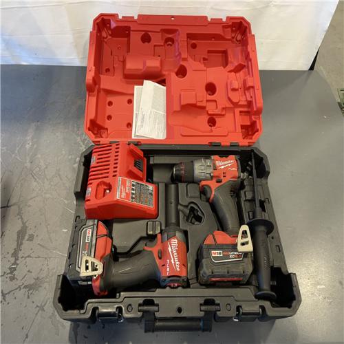 AS-IS - Milwaukee M18 FUEL 18V Lithium-Ion Brushless Cordless Hammer Drill and Impact Driver Combo Kit (2-Tool) with 2 Batteries