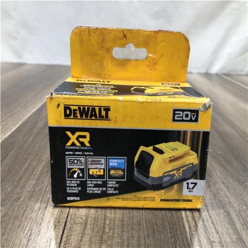AS-IS DEWALT DCBP034 20V MAX PowerStack Lithium-Ion Compact Battery 1.7 Ah
