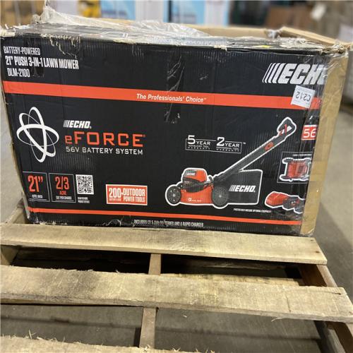 DALLAS LOCATION - ECHO EFORCE 56V BATTERY SYSTEM MOWER