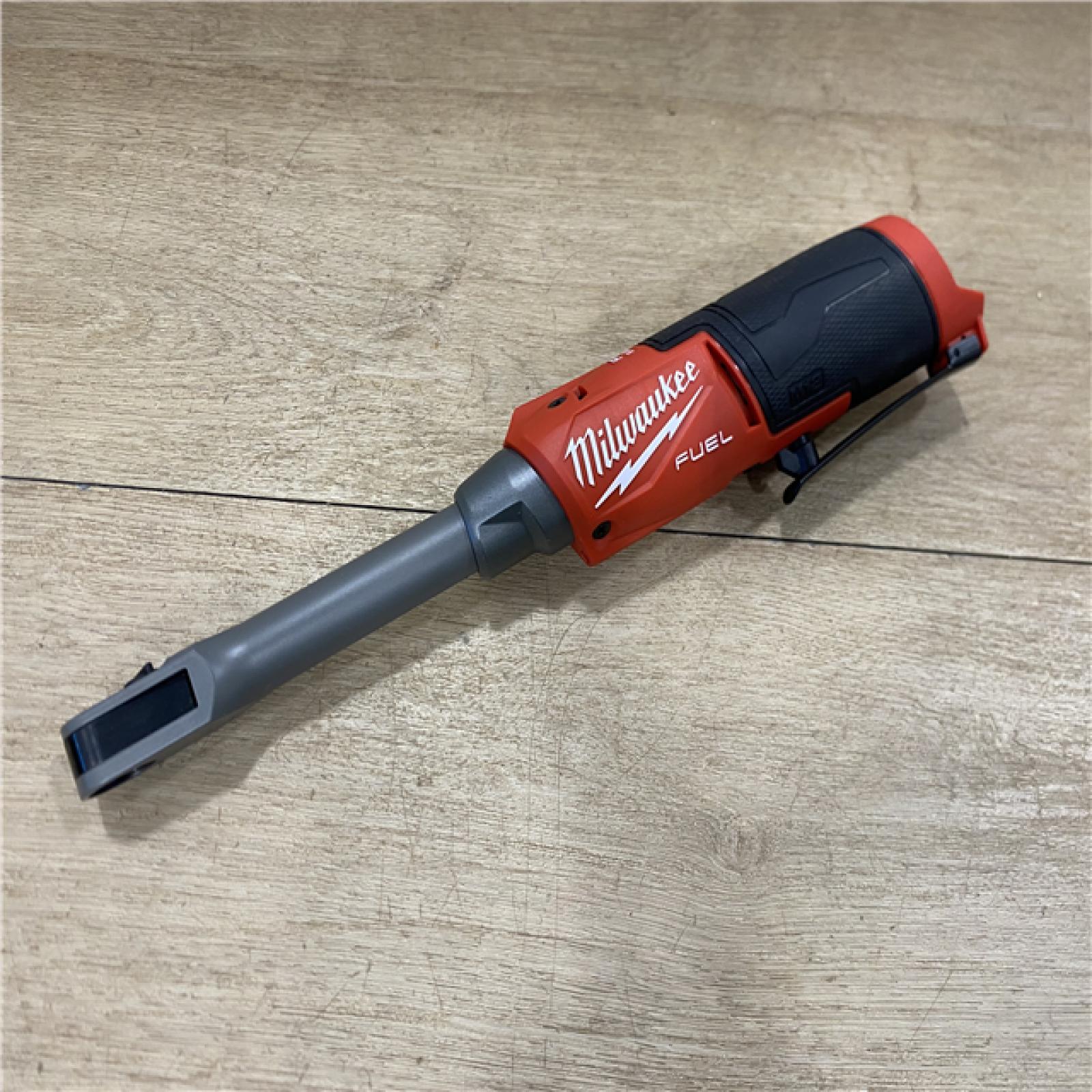 AS-IS Milwaukee FUEL INSIDER 12V Lithium-Ion Brushless Cordless 1/4 in. - 3/8 in. Extended Reach Box Ratchet (Tool-Only)