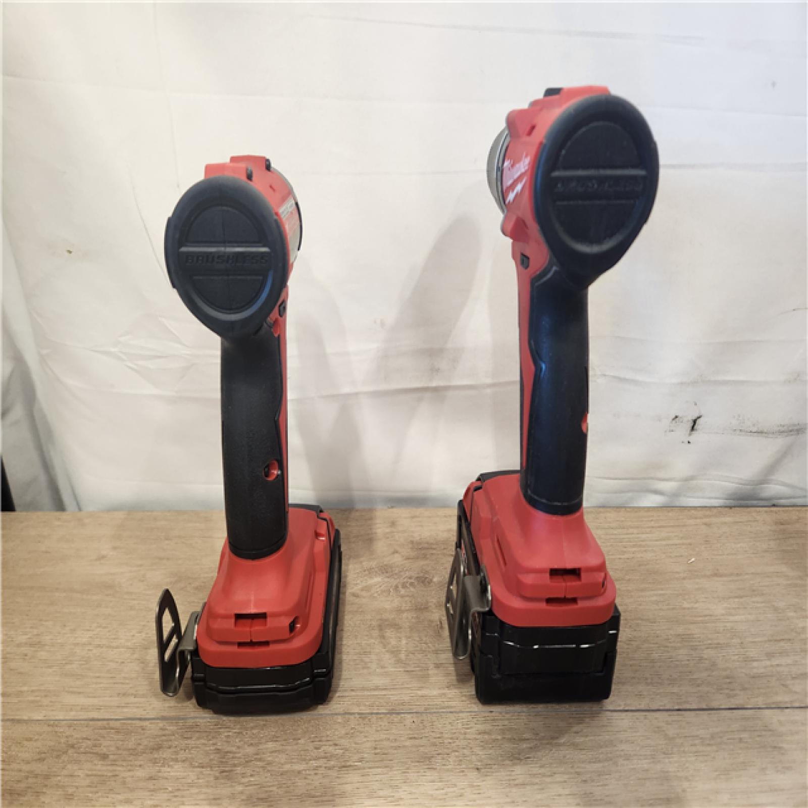 AS-IS- Milwaukee 18-Volt Lithium-Ion Brushless Cordless Compact Hammer Drill/Impact Combo Kit