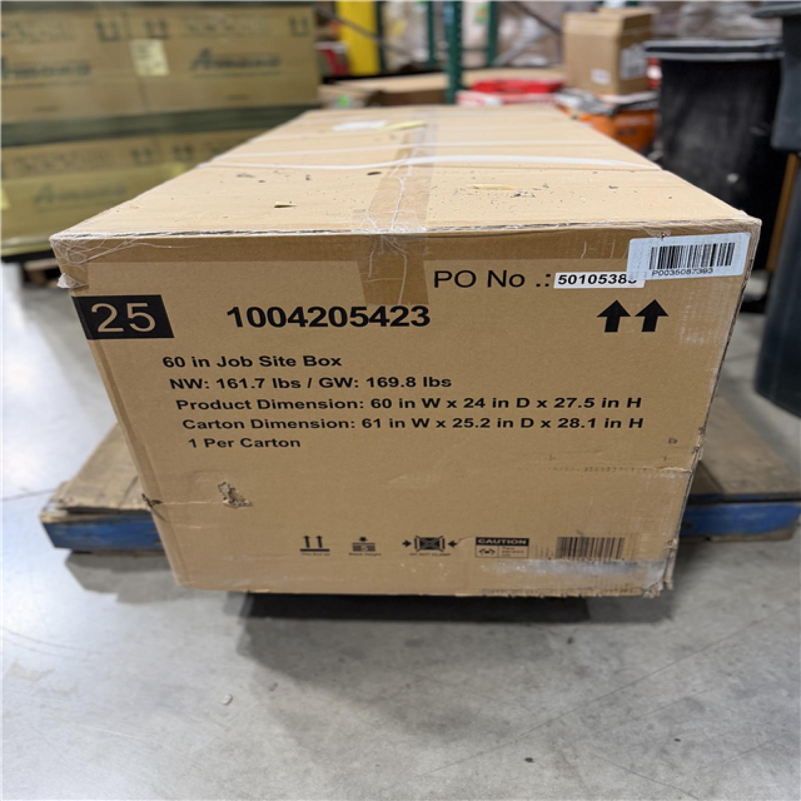 DALLAS LOCATION - AS-IS Husky Tool Storage 60 in. W Black Steel Job Site Toolbox