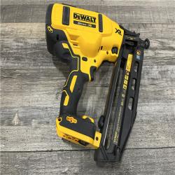 AS-IS DEWALT 20V MAX XR Lithium-Ion Electric Cordless 16-Gauge Angled Finishing Nailer (Tool Only)