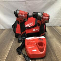 AS-IS Milwaukee FUEL 12-Volt Lithium-Ion Brushless Cordless Hammer Drill and Impact Driver Combo Kit