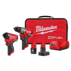 NEW - Milwaukee FUEL 12-Volt Lithium-Ion Brushless Cordless Hammer Drill and Impact Driver Combo Kit