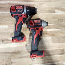 HOUSTON LOCATION - AS-IS Milwaukee  18V Lithium-Ion Cordless Drill Driver/Impact Driver Combo Kit