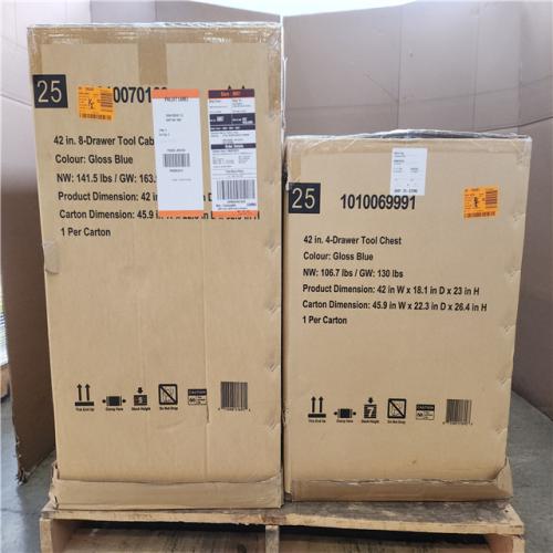 Phoenix NEW Husky Standard Duty 42 in. x 18 in. D 12-Drawer Blue Rolling Tool Chest Combo (SEALED)