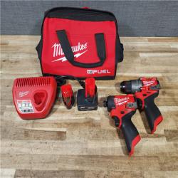HOUSTON LOCATION - AS - IS Milwaukee 2 Tool Combo Kit W/ (2) Battery & Charger