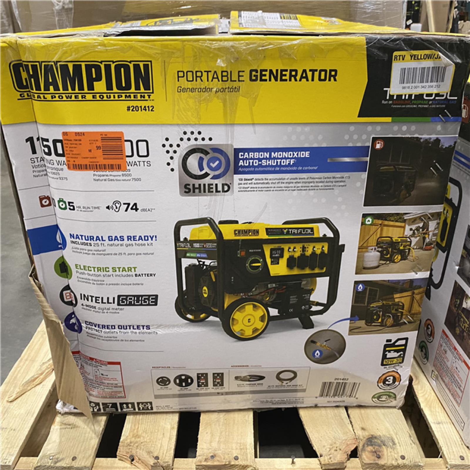 Dallas Location - As-Is Champion Power Equipment 11 500/9200-Watt Fuel Portable Generator
