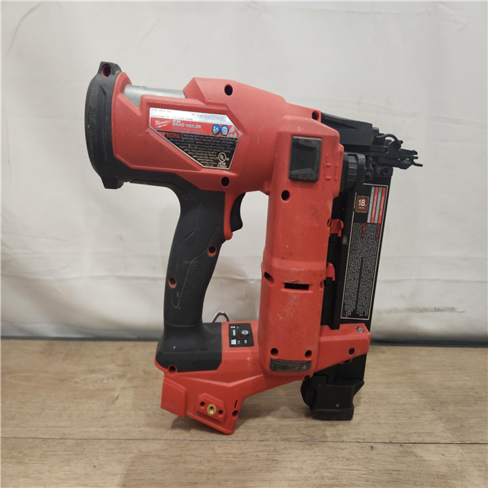 AS-IS- Milwaukee FUEL 18-Volt Lithium-Ion Brushless Cordless Gen II 18-Gauge Brad Nailer (Tool-Only)