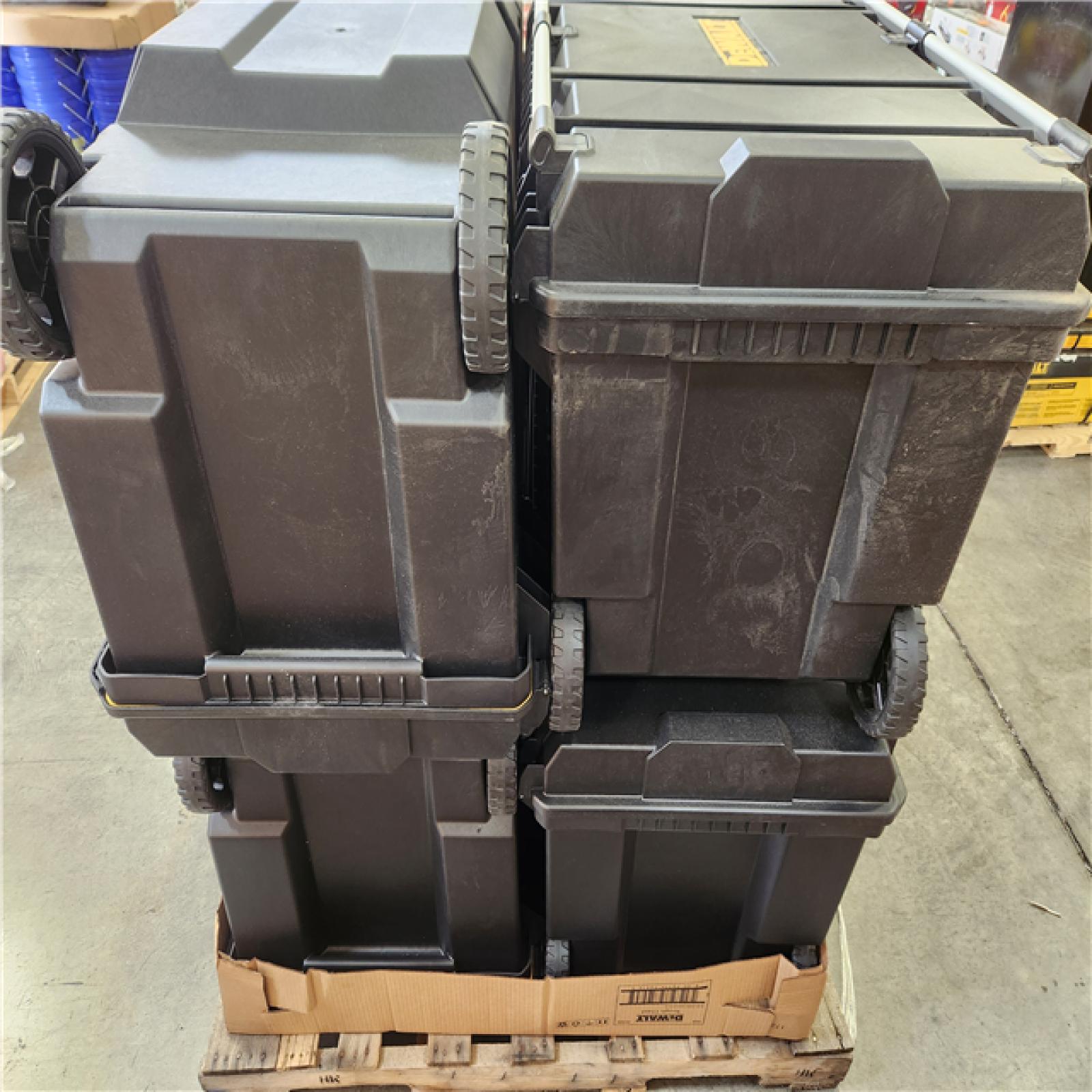 Phoenix NEW DEWALT Tough Chest 38 in. W 63 Gal. Polypropylene Rolling Tool Box Pallet (4-Chests)