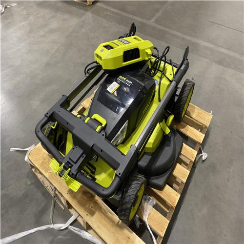 Dallas Location - As-Is RYOBI 80V HP Brushless Battery Cordless Electric 30 in. Multi-Blade Lawn Mower with Battery and Charger