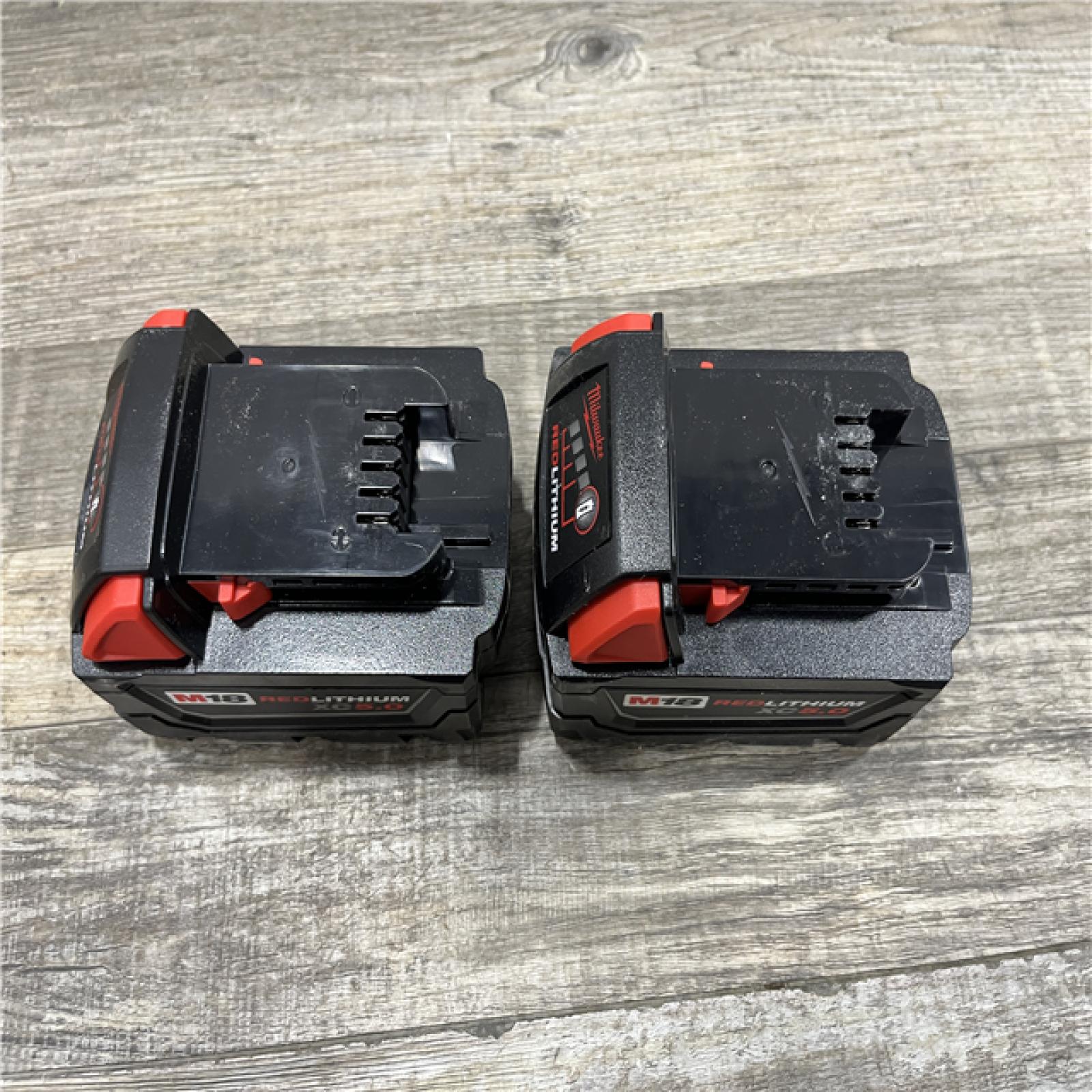 AS-IS Milwaukee 18-Volt Lithium-Ion XC Extended Capacity 5.0 Ah Battery Pack (2-Pack)