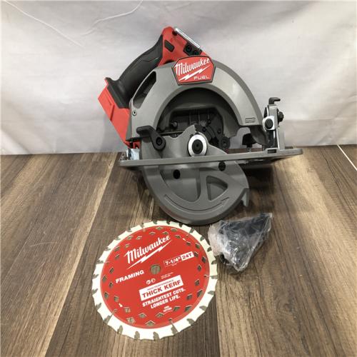 AS-IS Milwaukee FUEL 18V Lithium-Ion Brushless Cordless 7-1/4 in. Circular Saw (Tool-Only)