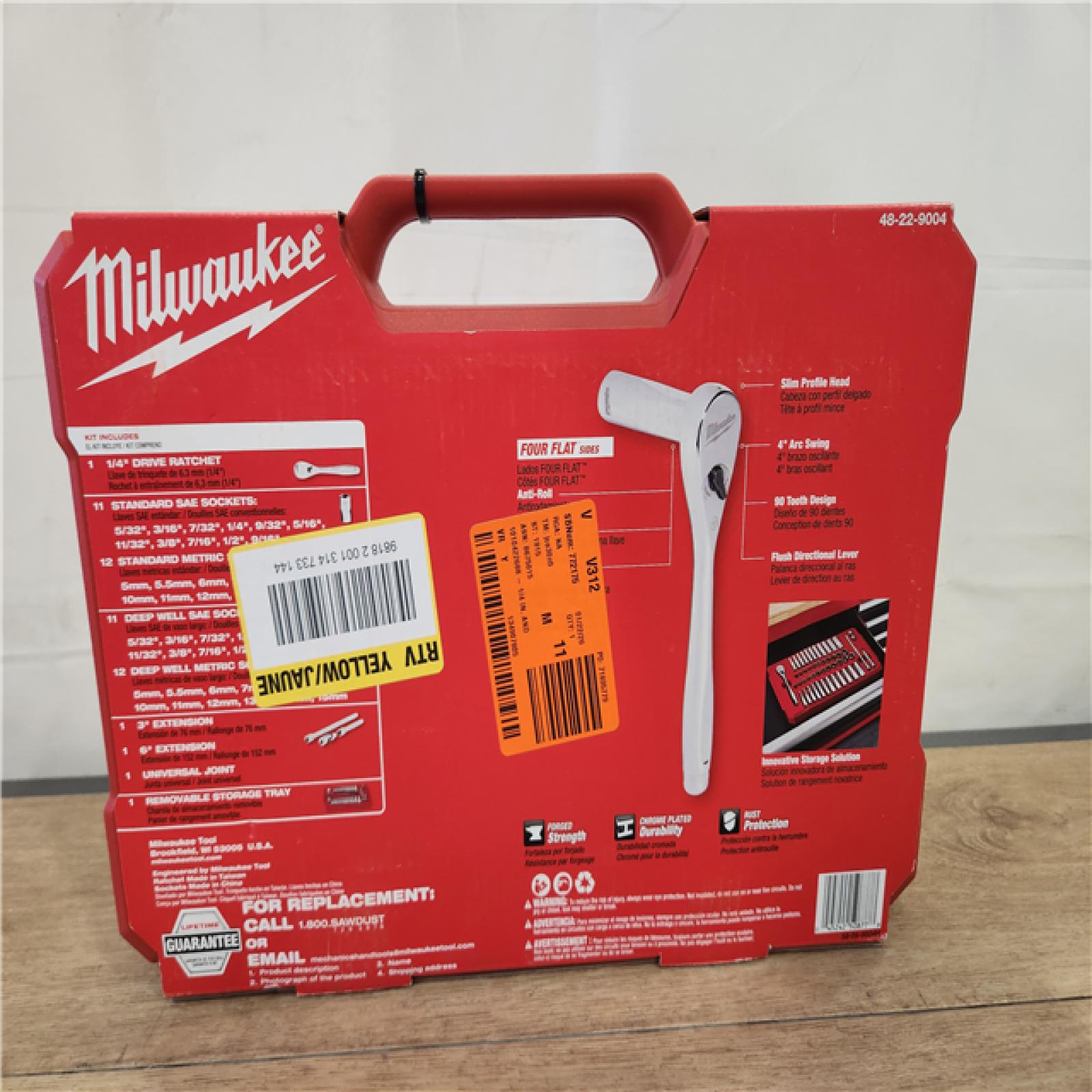 NEW- 1/4 in. Drive SAE/Metric Ratchet and Socket Mechanics Tool Set (50-Piece)