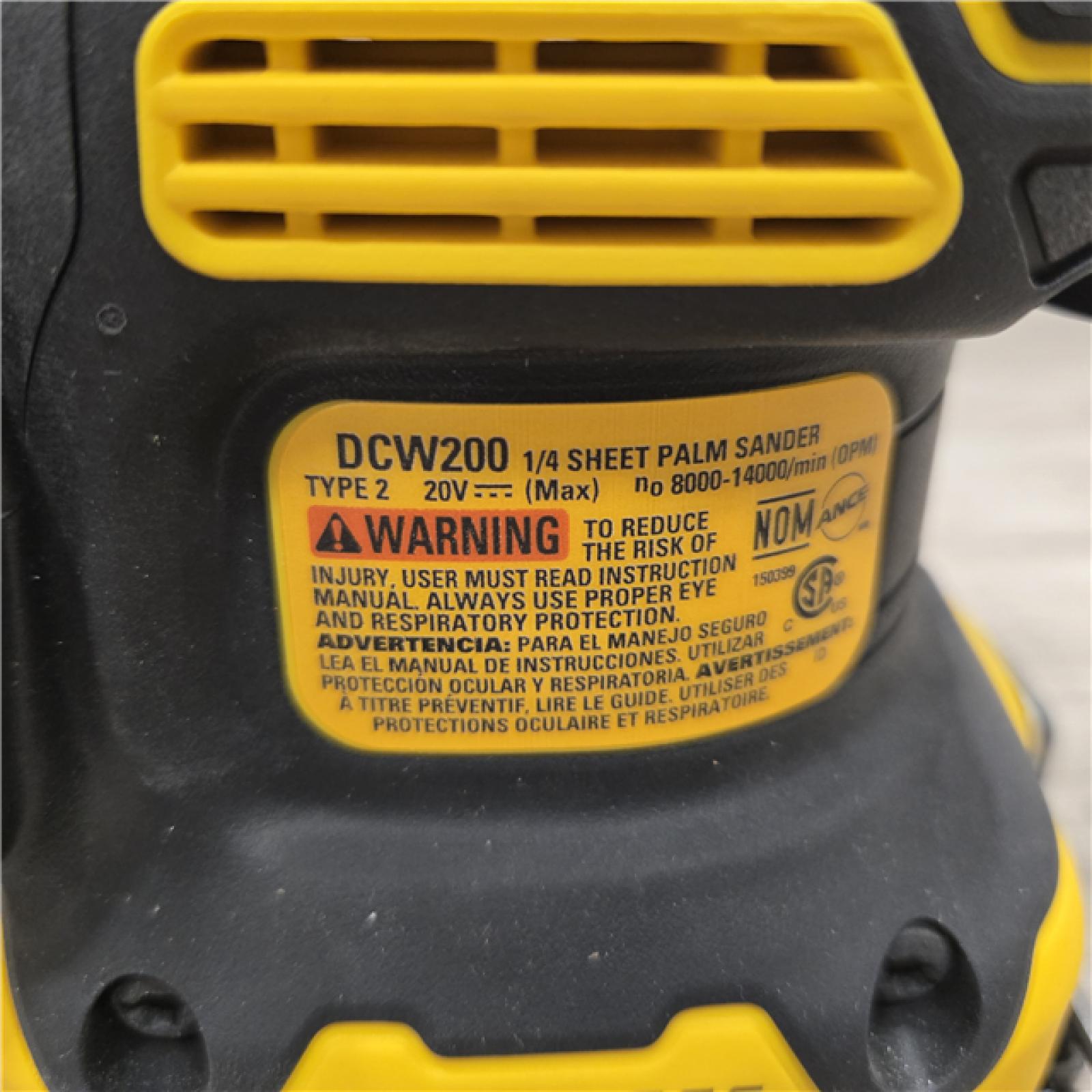 AS-IS DEWALT 20V MAX XR Cordless 1/4 Sheet  Sander (Tool Only)