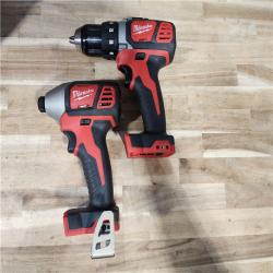 HOUSTON LOCATION - AS-IS Milwaukee  18V Lithium-Ion Cordless Drill Driver/Impact Driver Combo Kit