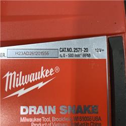 AS-IS Milwaukee 12-V Lithium-Ion Cordless Drain Snake Auger kit
