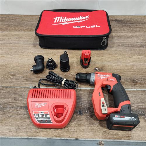 AS-IS  Milwaukee M12 FUEL 12V Brushless Installation 4-in-1 Drill/Driver Kit