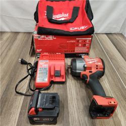 AS-IS Milwaukee M18 1/2 in. Cordless Brushless High Torque Impact Wrench Kit (Battery & Charger)