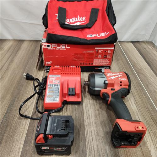 AS-IS Milwaukee M18 1/2 in. Cordless Brushless High Torque Impact Wrench Kit (Battery & Charger)