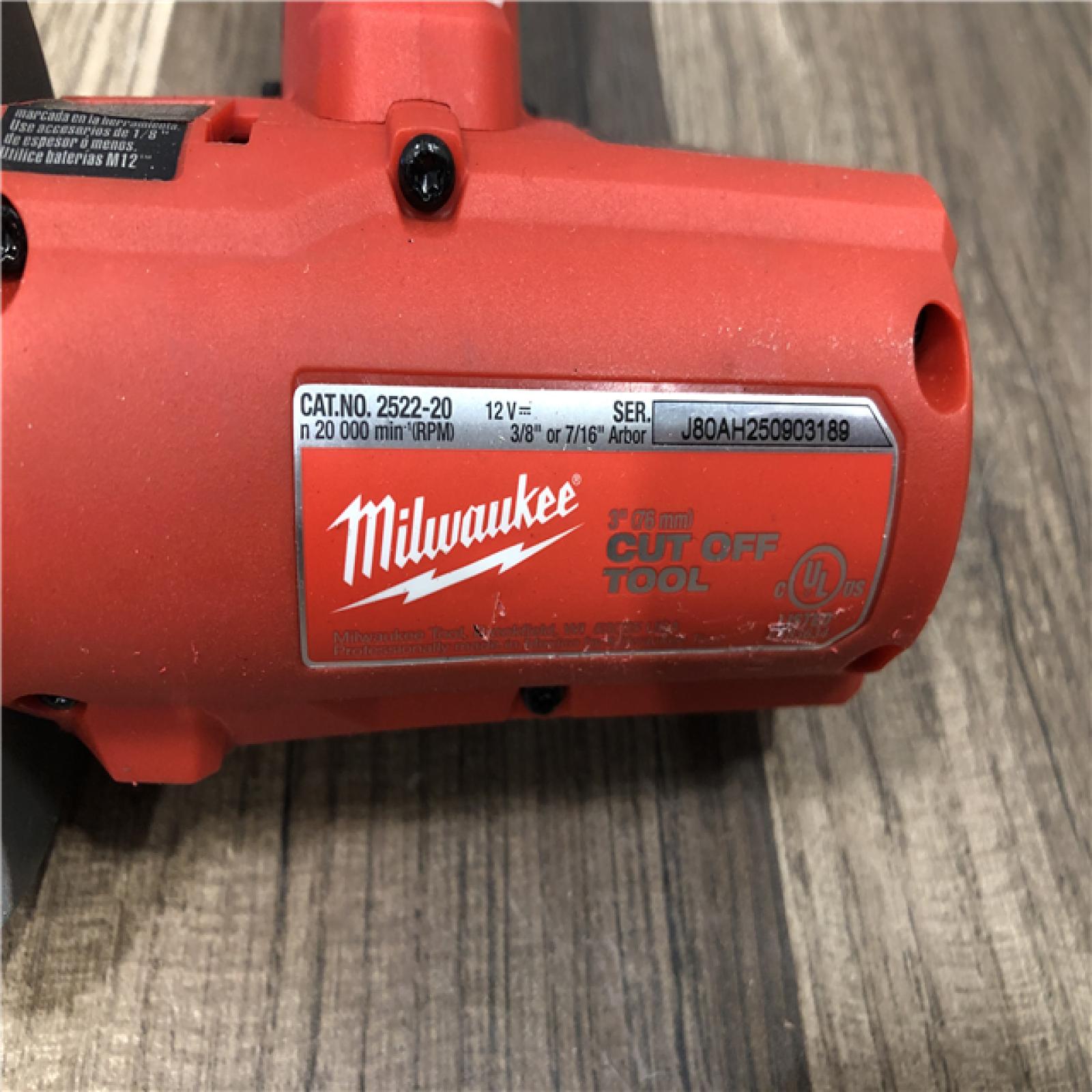 AS-IS Milwaukee FUEL 12V Lithium-Ion Brushless Cordless 3 in. Cut Off Saw (Tool-Only)