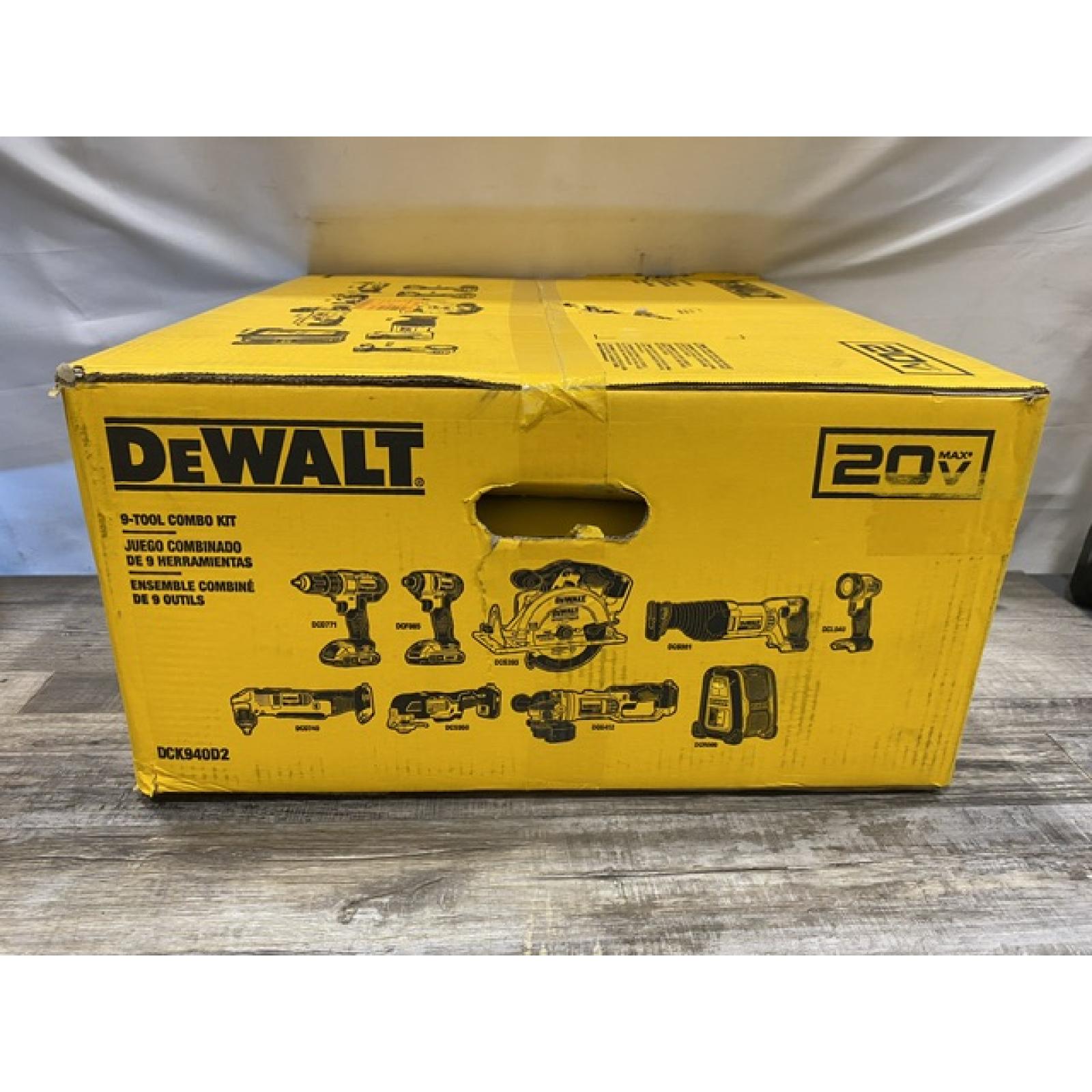 NEW - DEWALT 20V MAX Lithium-Ion Cordless 9-Tool Combo Kit