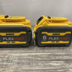 AS-IS DEWALT FLEXVOLT 20V/60V MAX Lithium-Ion 6.0Ah Battery Pack (2 Pack)