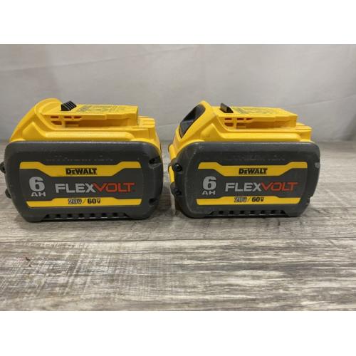 AS-IS DEWALT FLEXVOLT 20V/60V MAX Lithium-Ion 6.0Ah Battery Pack (2 Pack)