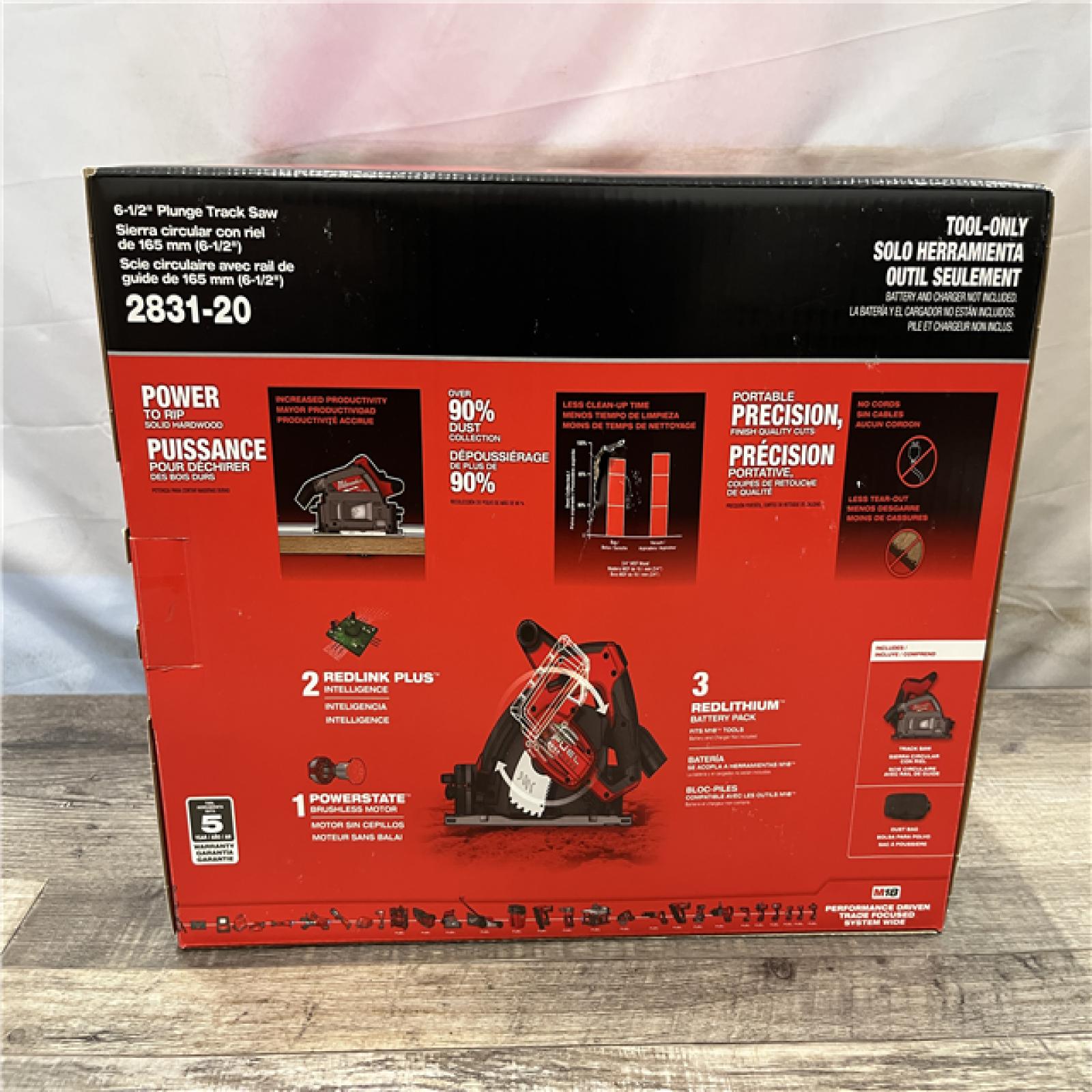 NEW - Milwaukee FUEL 18V Lithium-Ion Cordless Brushless 6-1/2 in. Plunge Cut Track Saw (Tool-Only)