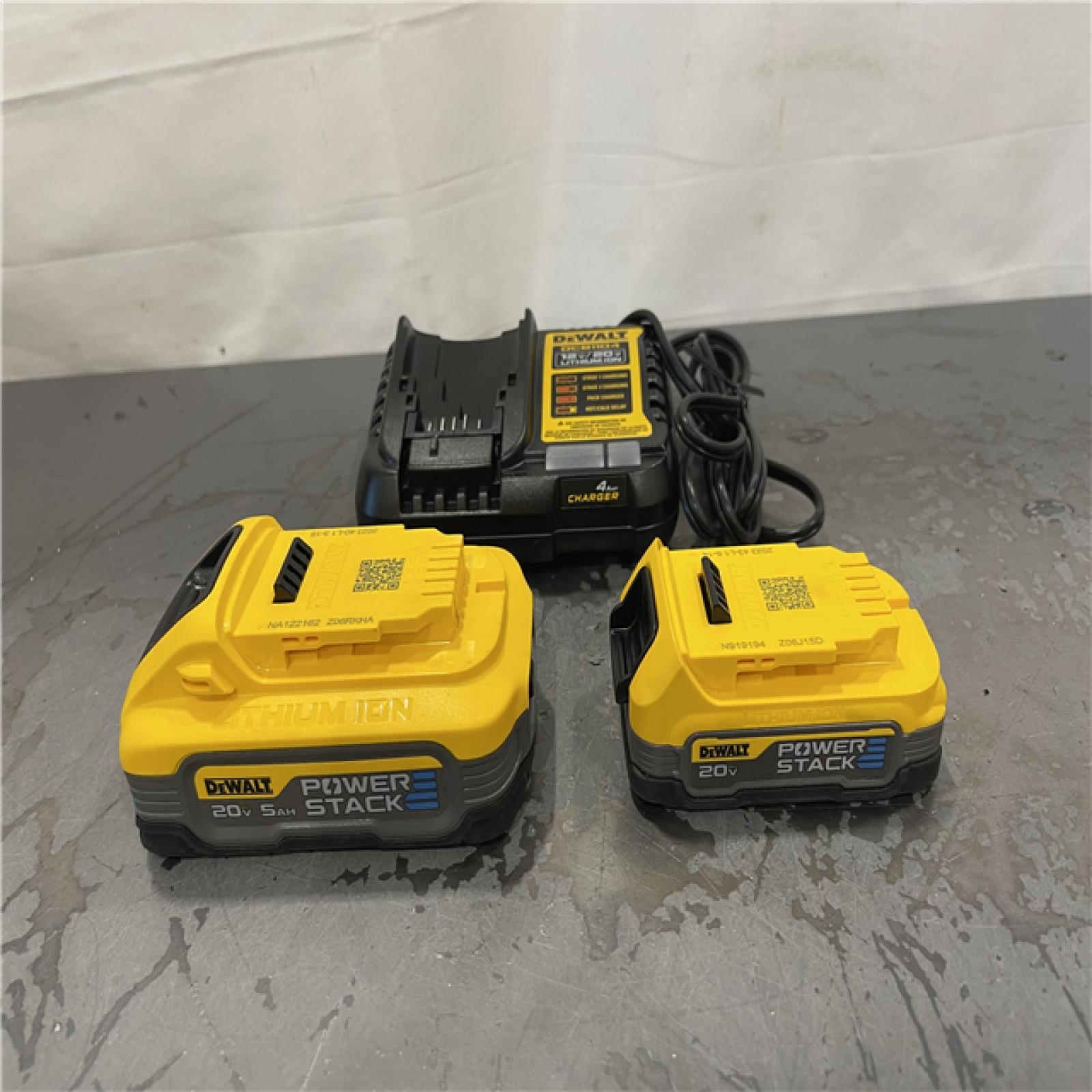 AS-IS- Dewalt Lithium-Ion Batteries and Charger Starter Kit (1.7 Ah/5 Ah) -