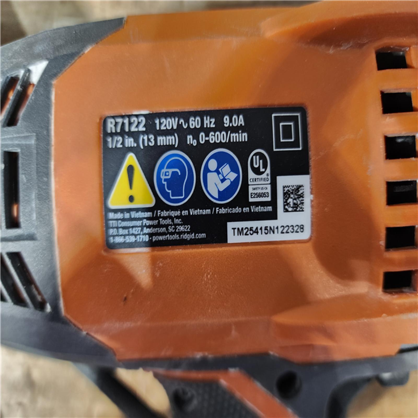 HOUSTON LOCATION - AS - IS Ridgid R7121 Drill  1/2-Inch Spade Handle Mud Mixer