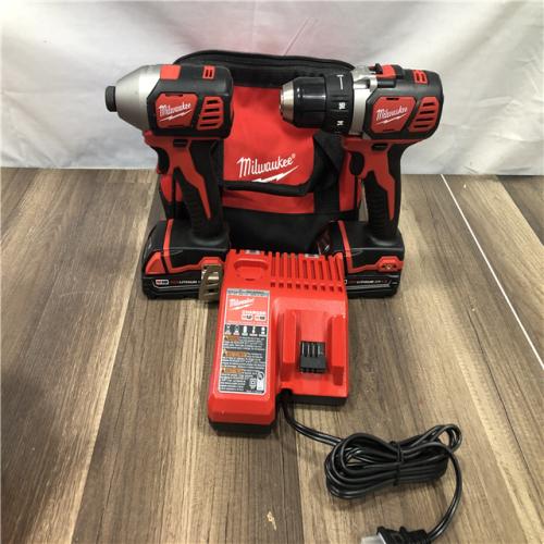 AS-IS Milwaukee M18 18V Lithium-Ion Cordless Drill Driver/Impact Driver Combo Kit