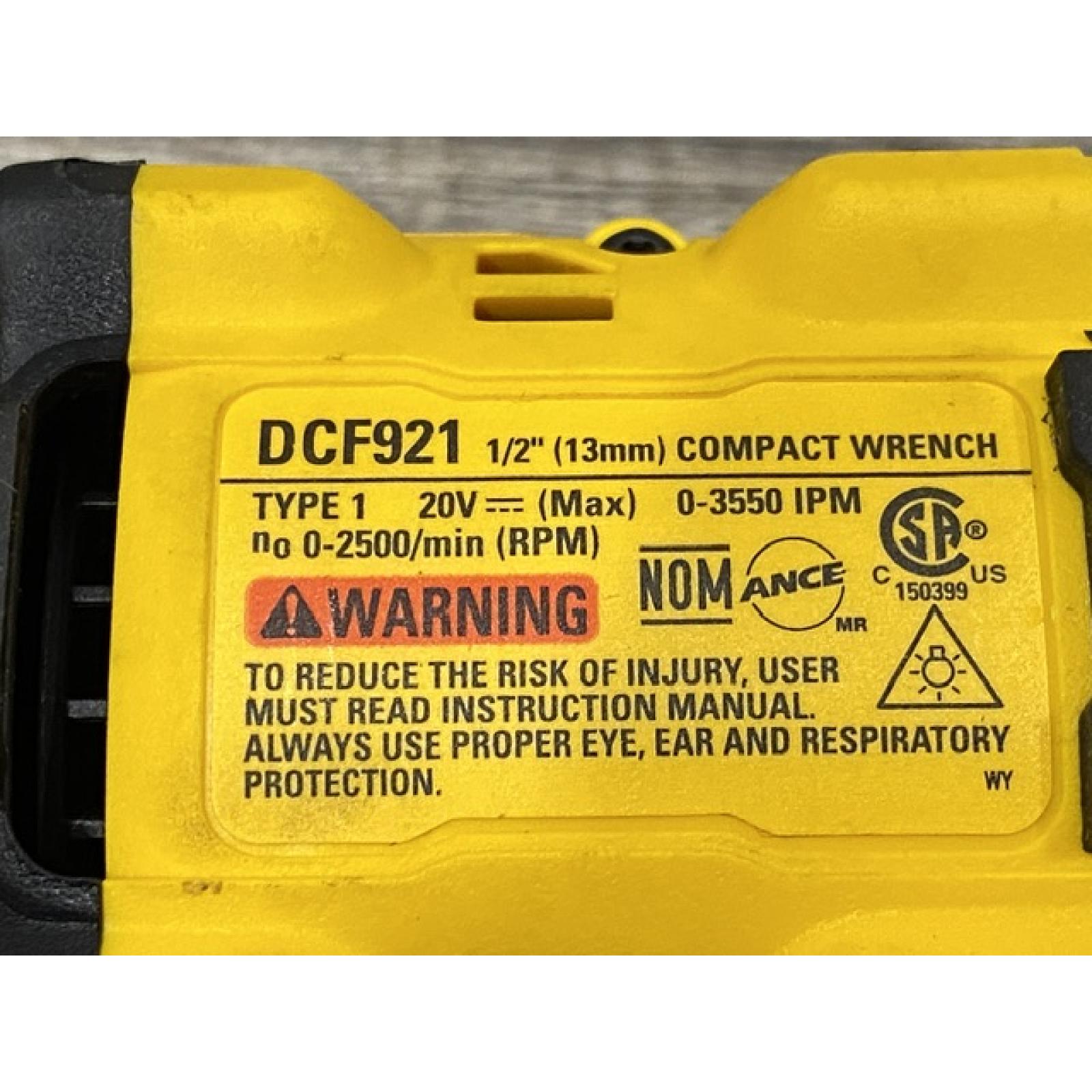 AS-IS DEWALT ATOMIC 20V MAX Cordless Brushless 1/2 in. Variable Speed Impact Wrench (Tool Only)