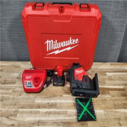 HOUSTON LOCATION - AS - IS Milwaukee 12-Volt Lithium-Ion Cordless Green 250 ft. 3-Plane Laser Level Kit