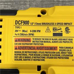 AS-IS DEWALT 20V MAX Lithium-Ion Cordless 1/2 in. Impact Wrench Kit