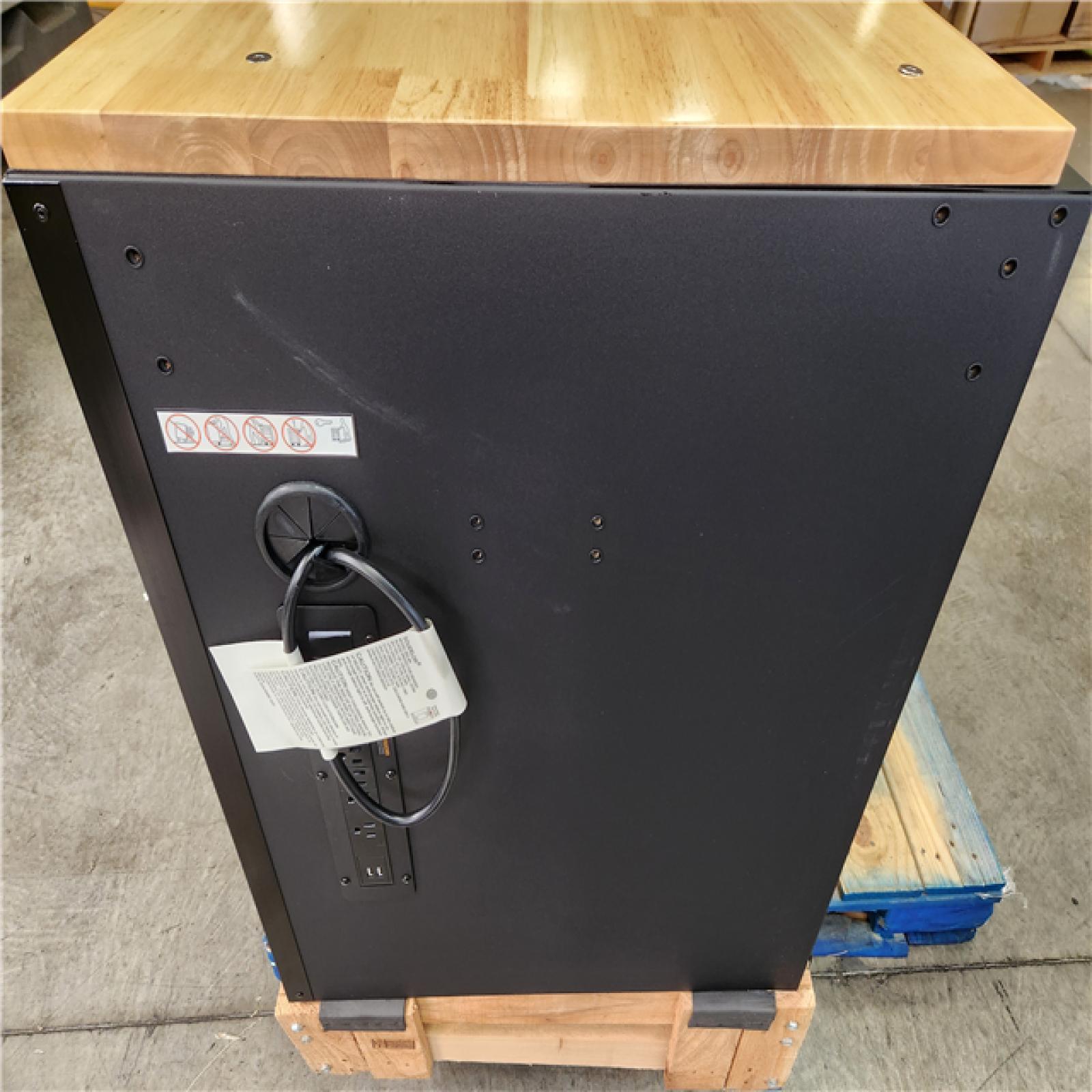 Phoenix NEW Husky 56 in. W x 27.6 in. D 10-Drawer Matte Black Heavy-Duty Mobile Workbench with Pegboard and Top Cabinets