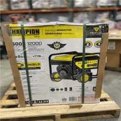 DALLAS LOCATION- NEW!- Champion 15 000/12 000-Watt Electric Start Tri-Fuel Portable Generator
